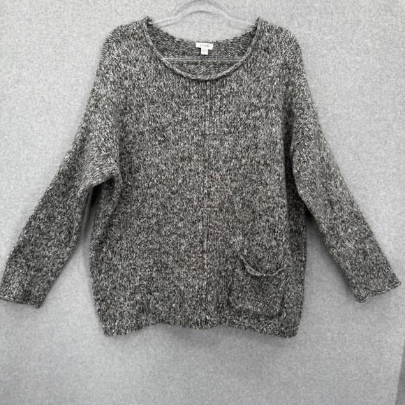Pure Jill Sweaters - J. Jill Pure‎ Jill Tunic Sweater Raglan Sleeve Gray Speckled Large Cotton Blend